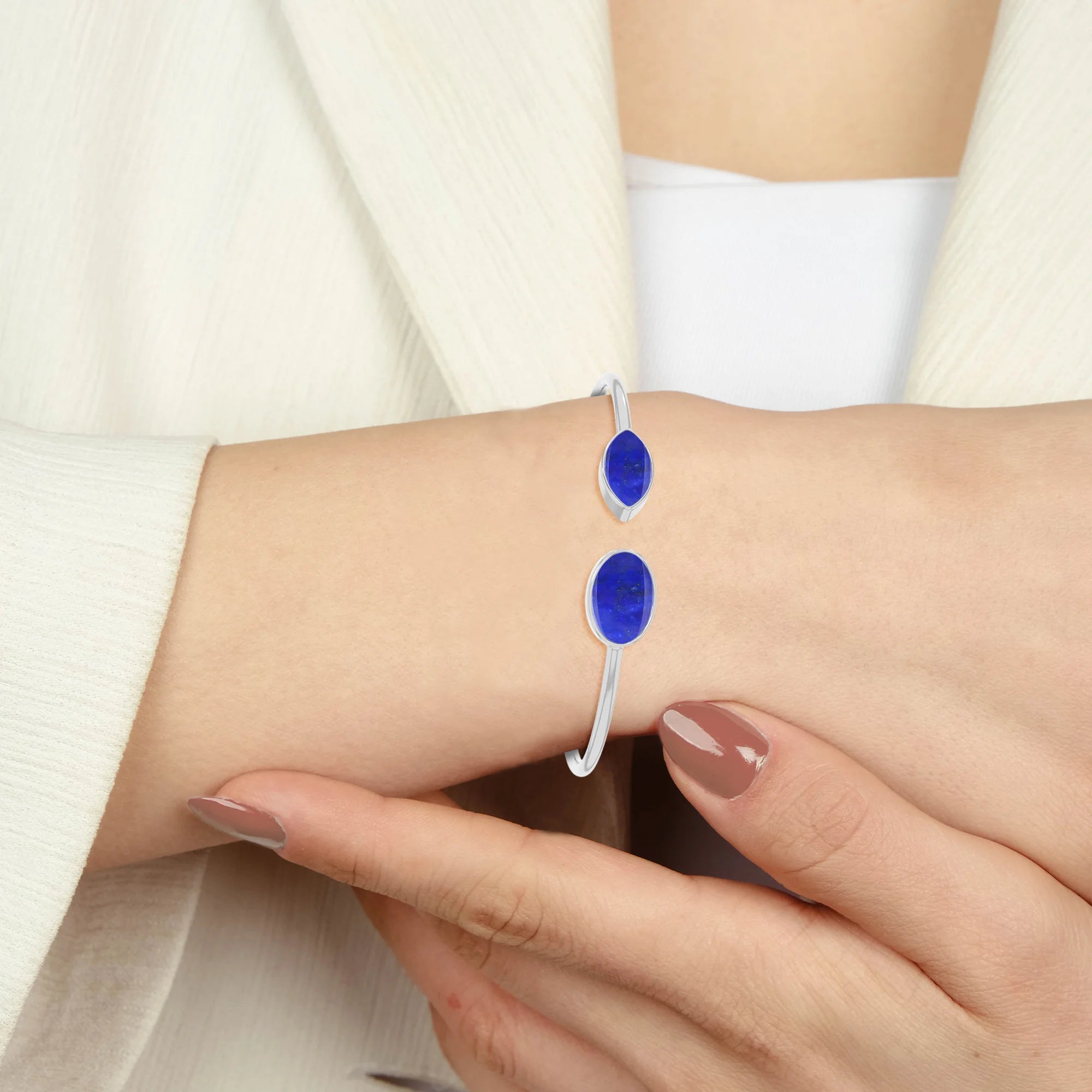 lapis lazuli cab bracelet