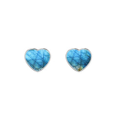 labradorite slice earrings