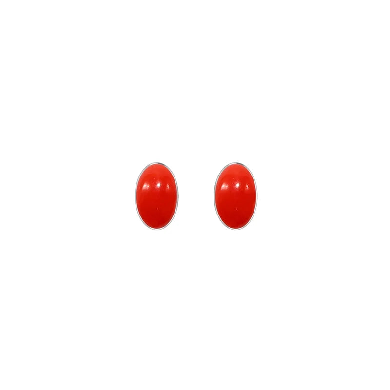 red coral earrings 