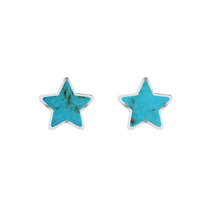 turquoise slice earrings
