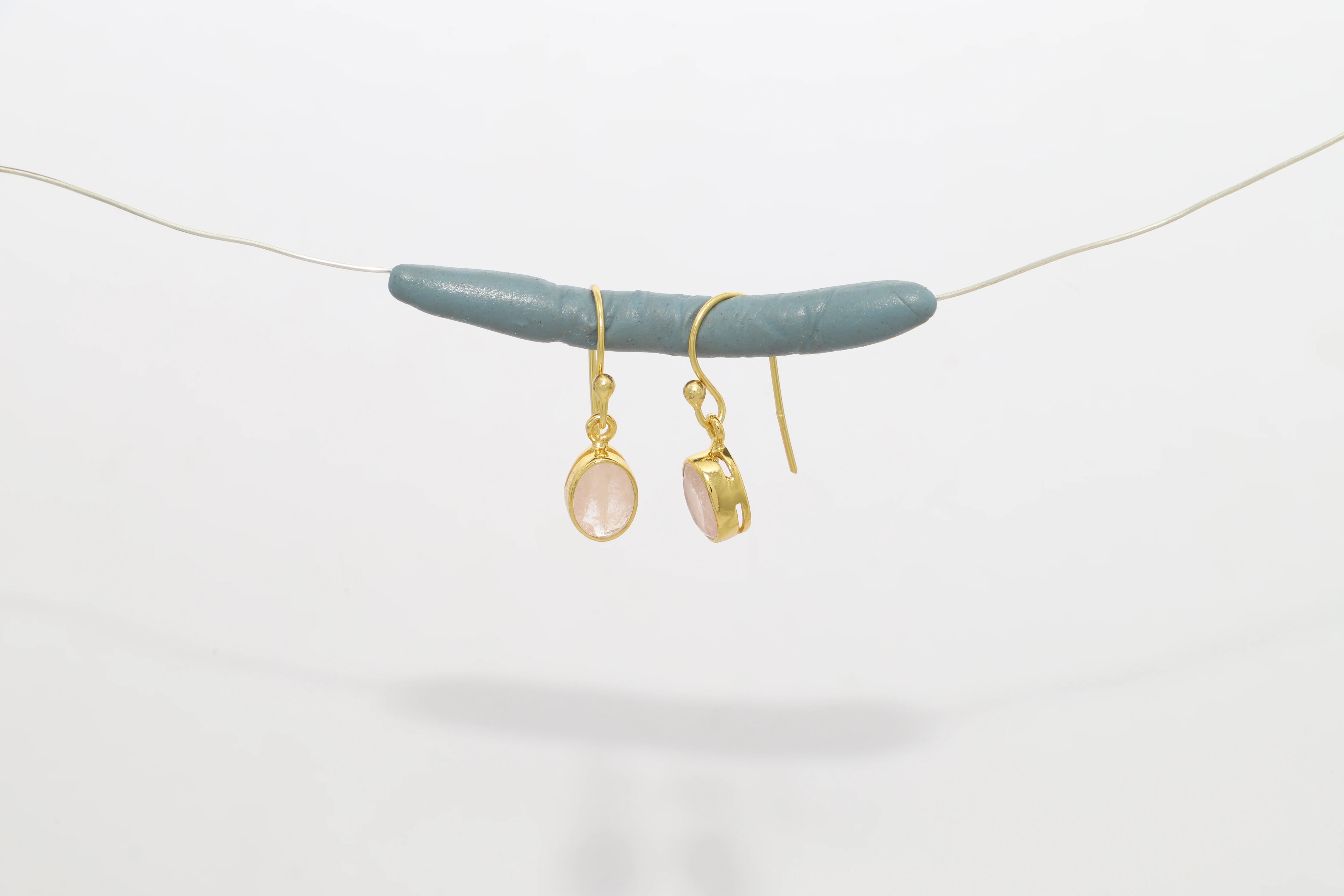 morganite cut earrings