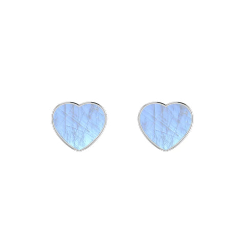rainbow moonstone slice earrings