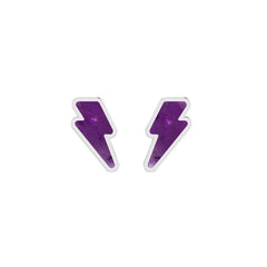amethyst slice earrings