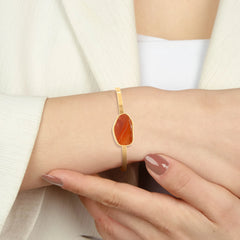 carnelian rough bracelet