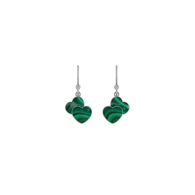malachite slice earrings