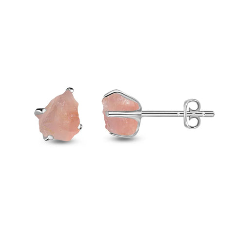 rose quartz earrings 