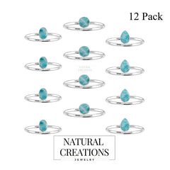 larimar stackable bezel-set ring