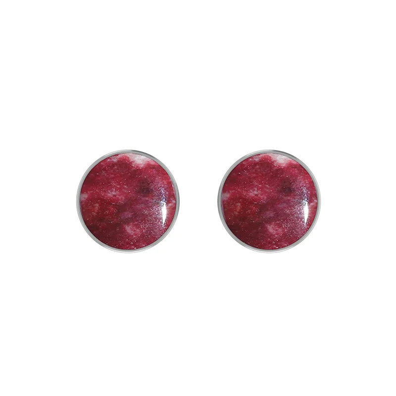 thulite cab earrings