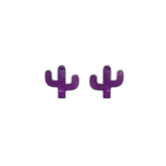 amethyst slice earrings