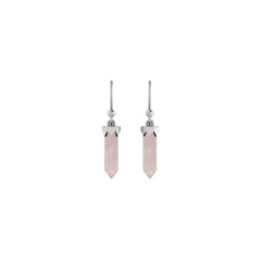 rose quartz earrings 