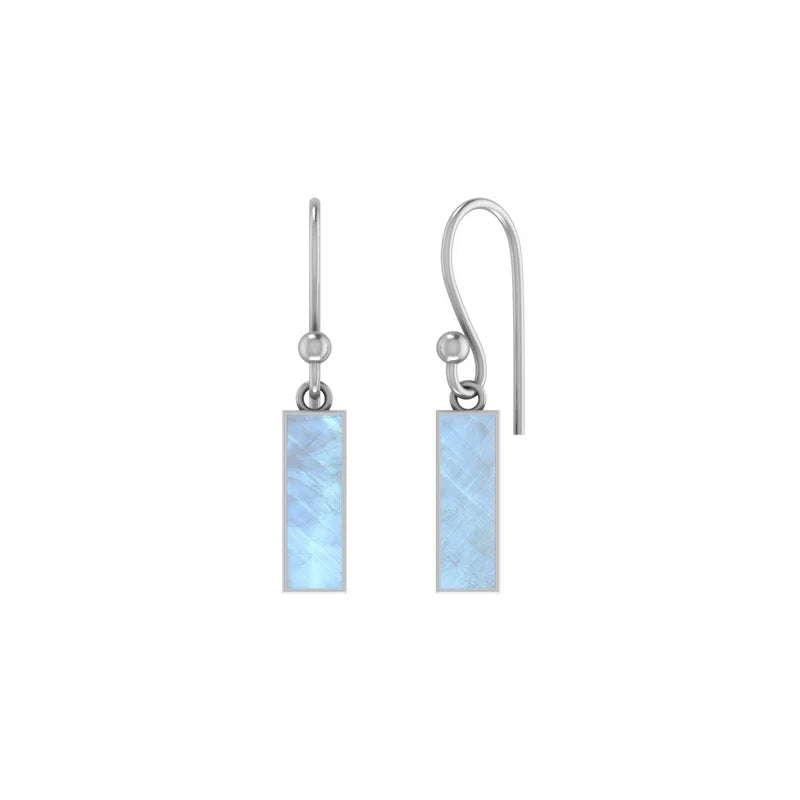 rainbow moonstone slice earrings