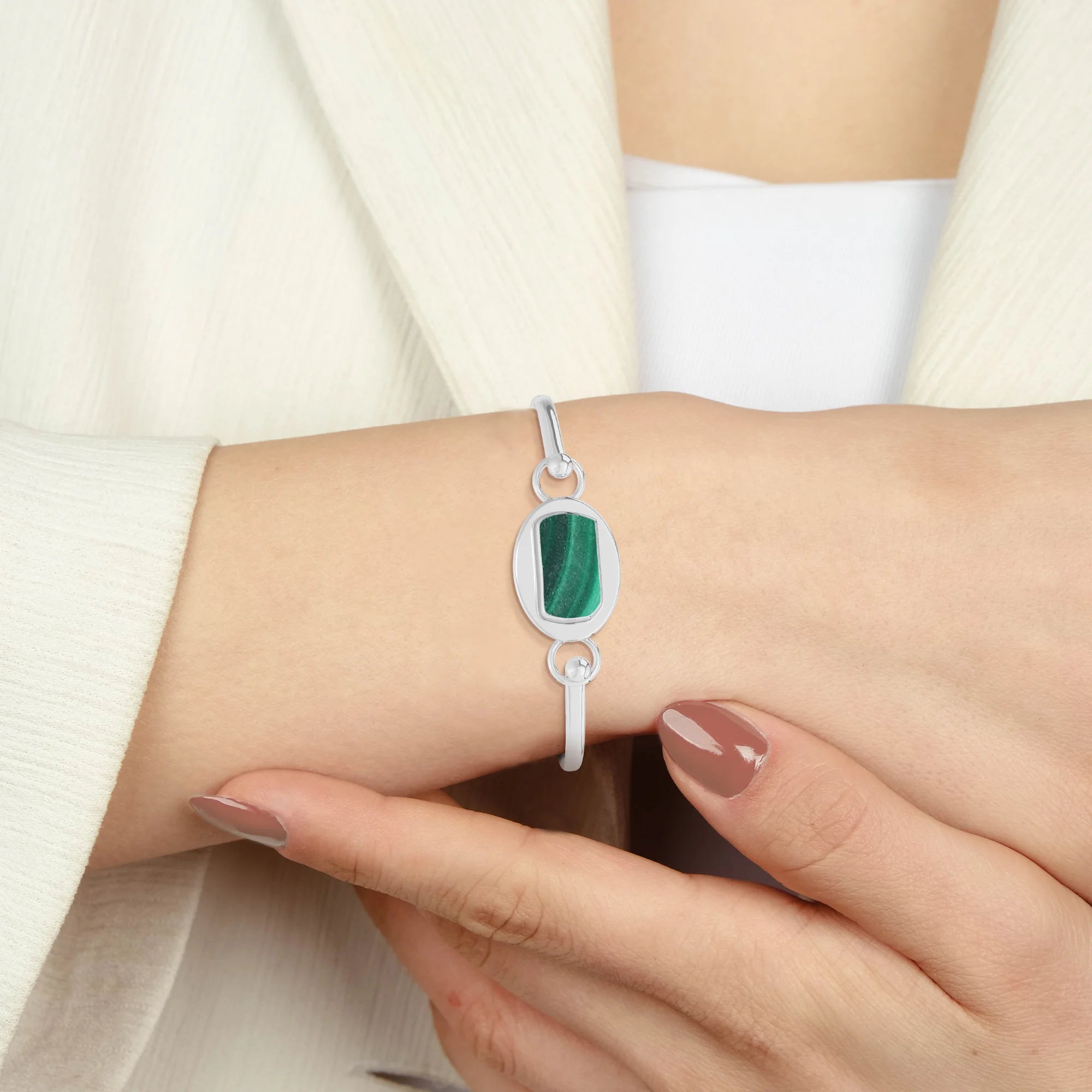 malachite rough bracelet