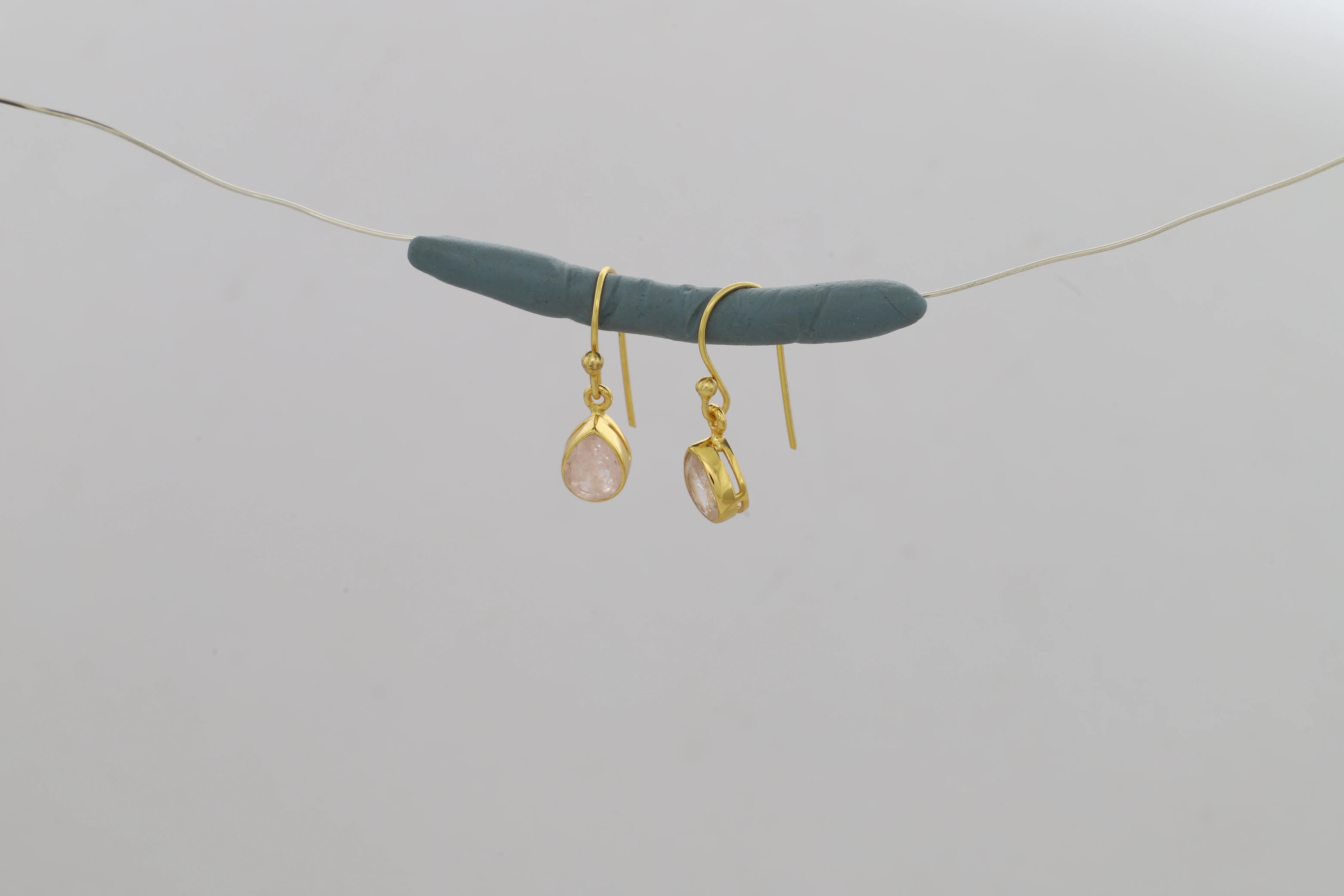 morganite cut earrings