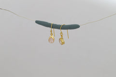 morganite cut earrings