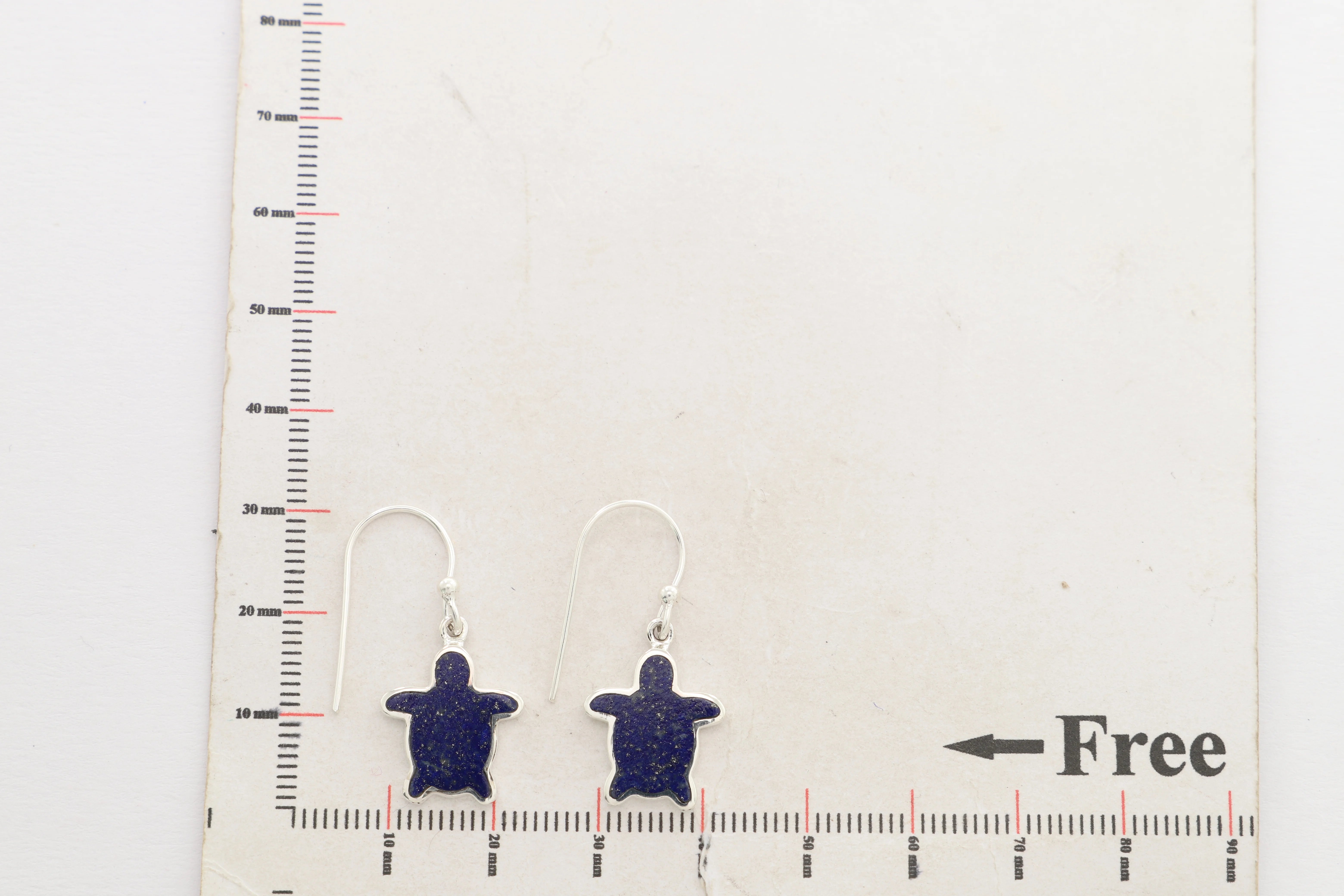 lapis lazuli slice earrings