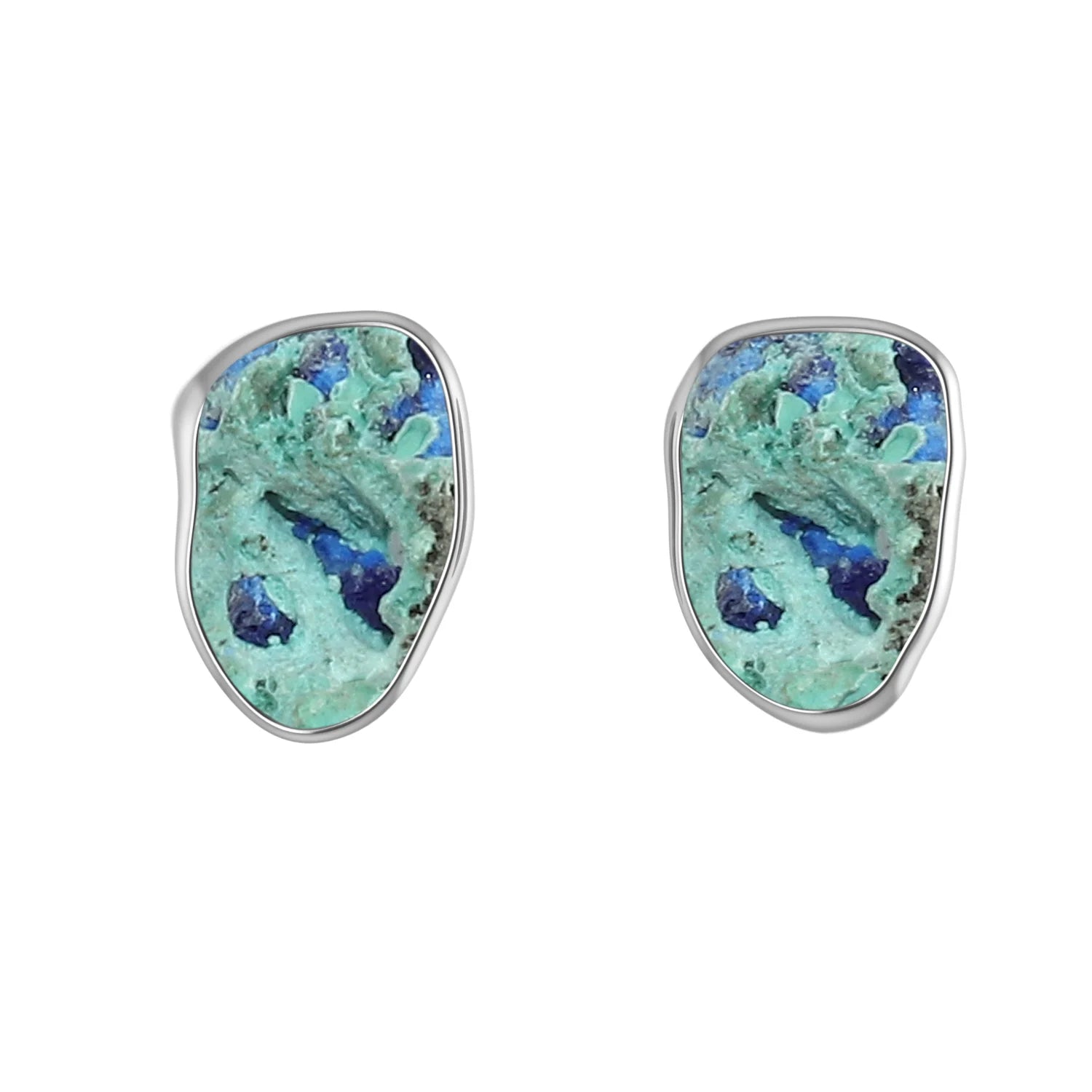 azurite malachite earrings 