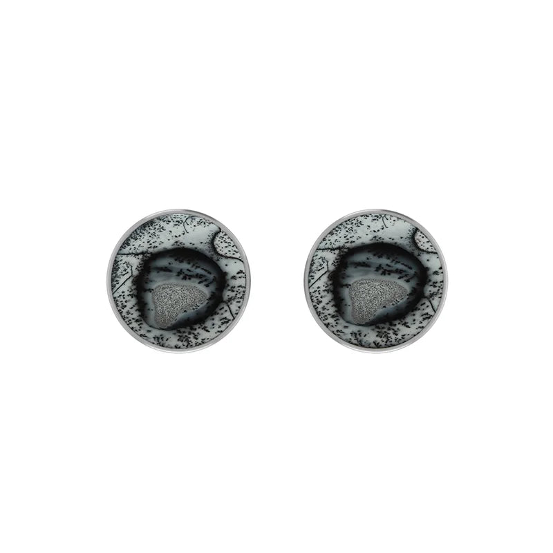 dendritic opal cab earrings