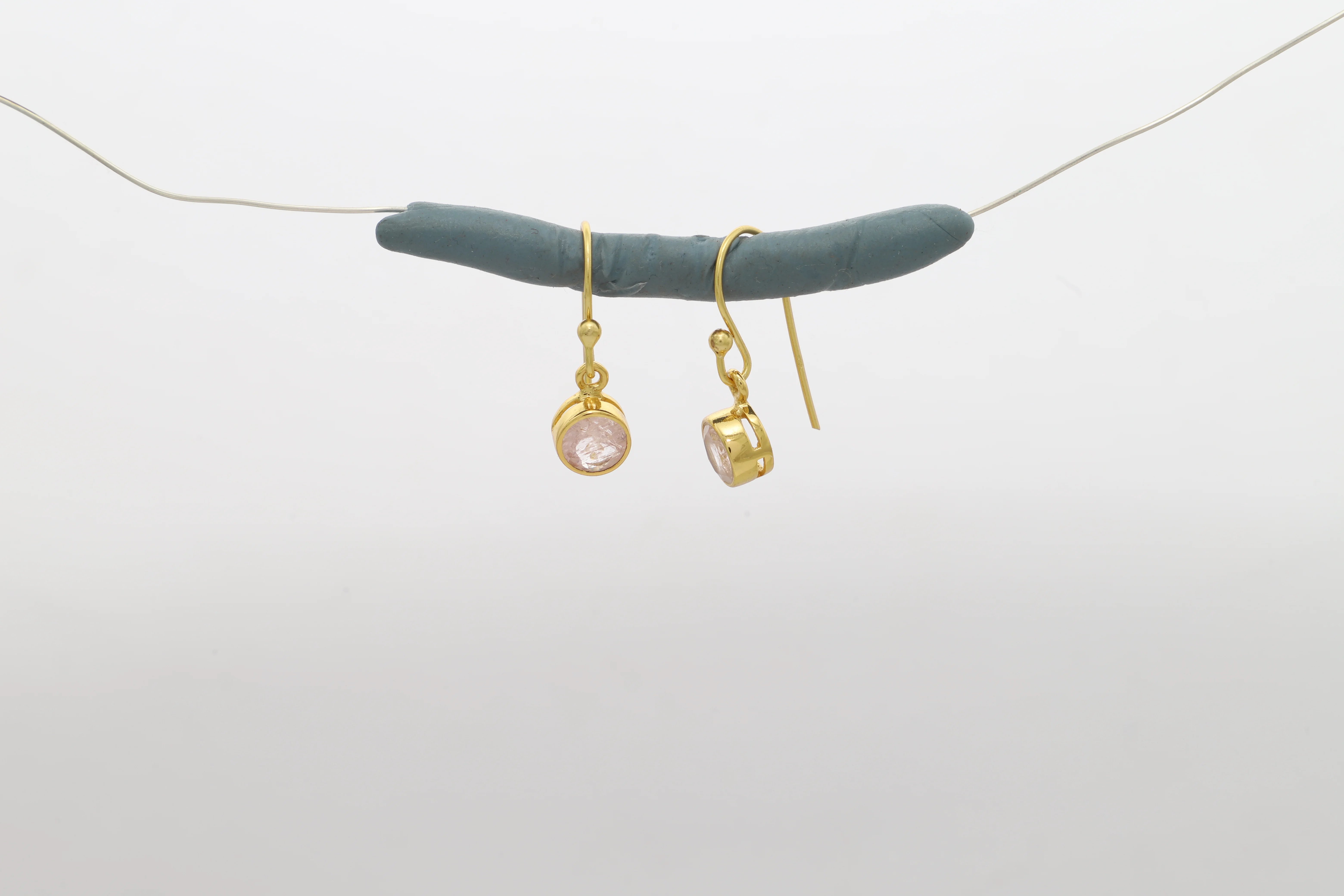 morganite cut earrings