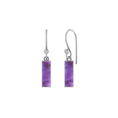amethyst slice earrings