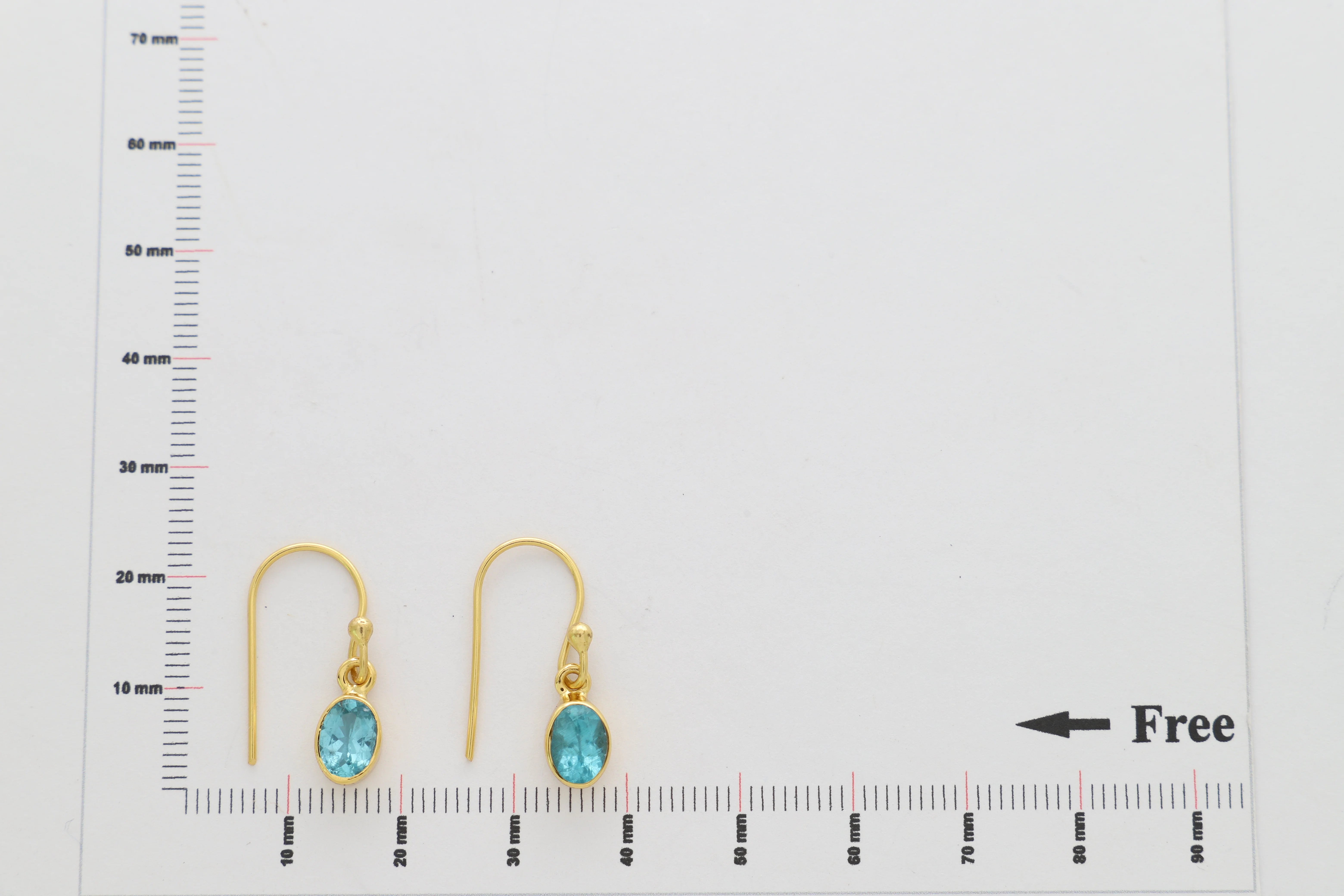 paraiba apatite cut earrings