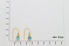 paraiba apatite cut earrings
