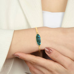 chrysocolla rough bracelet