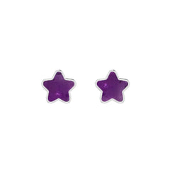 amethyst slice earrings