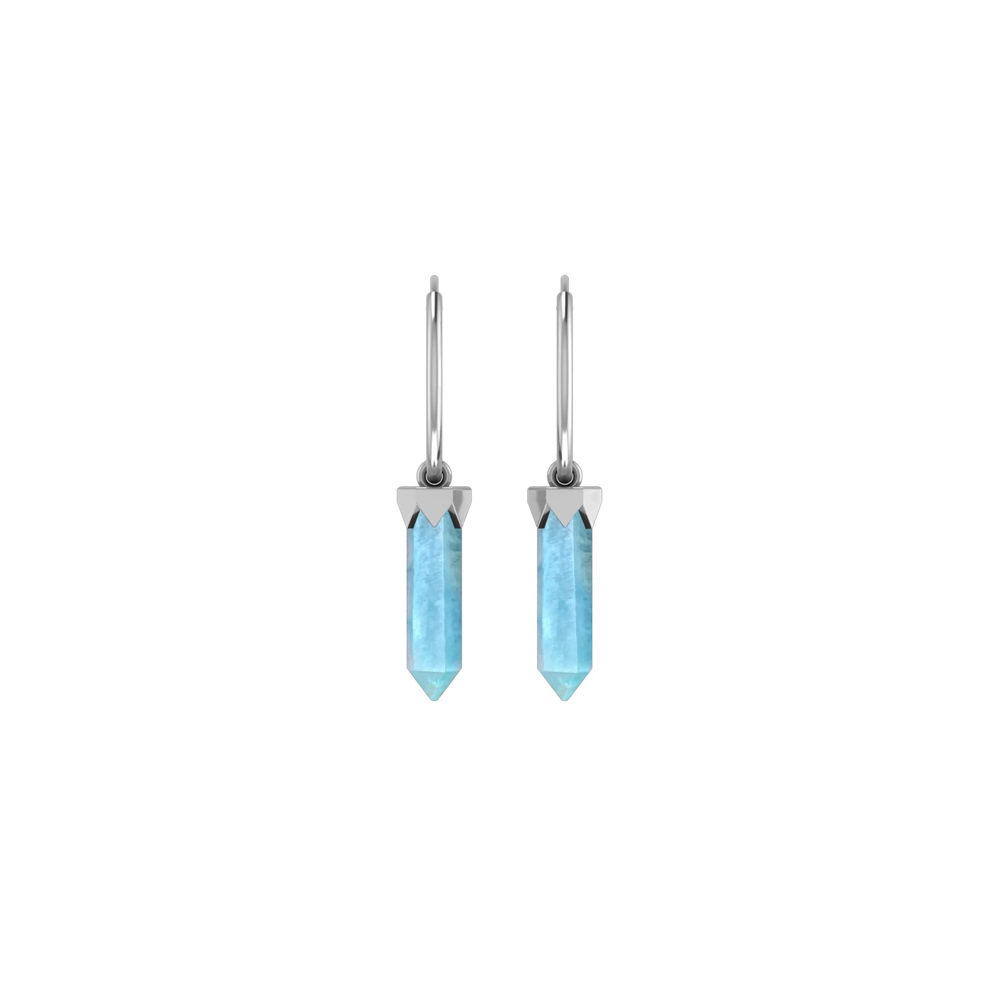 aquamarine cut earrings