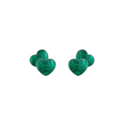 malachite slice earrings