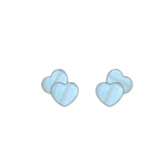 rainbow moonstone slice earrings