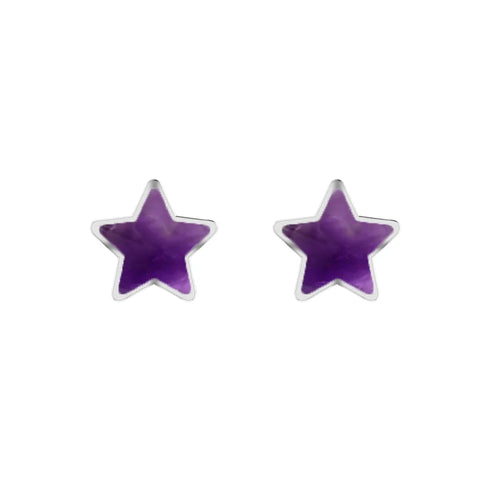 amethyst slice earrings