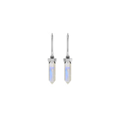 rainbow moonstone cut earrings