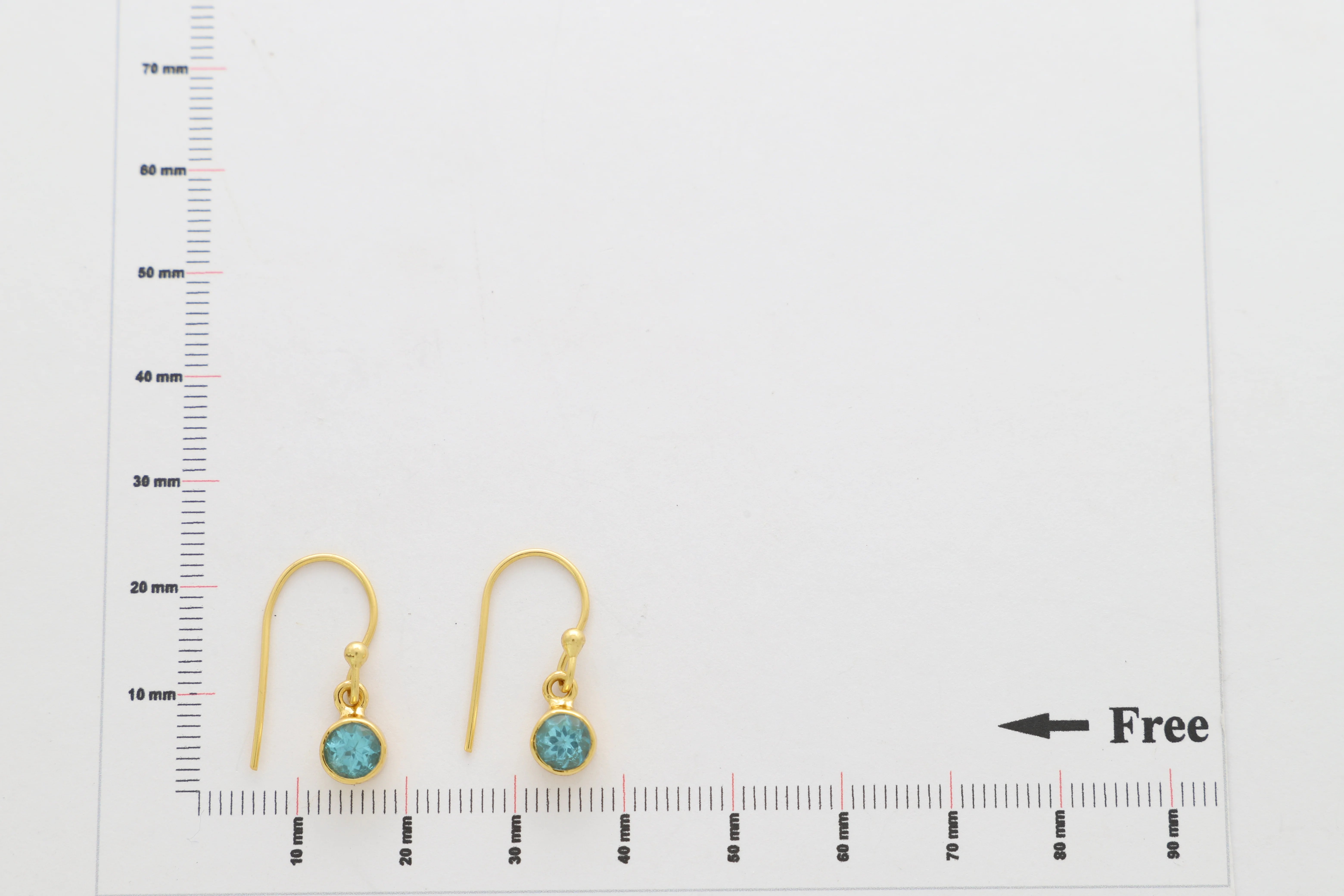 paraiba apatite cut earrings