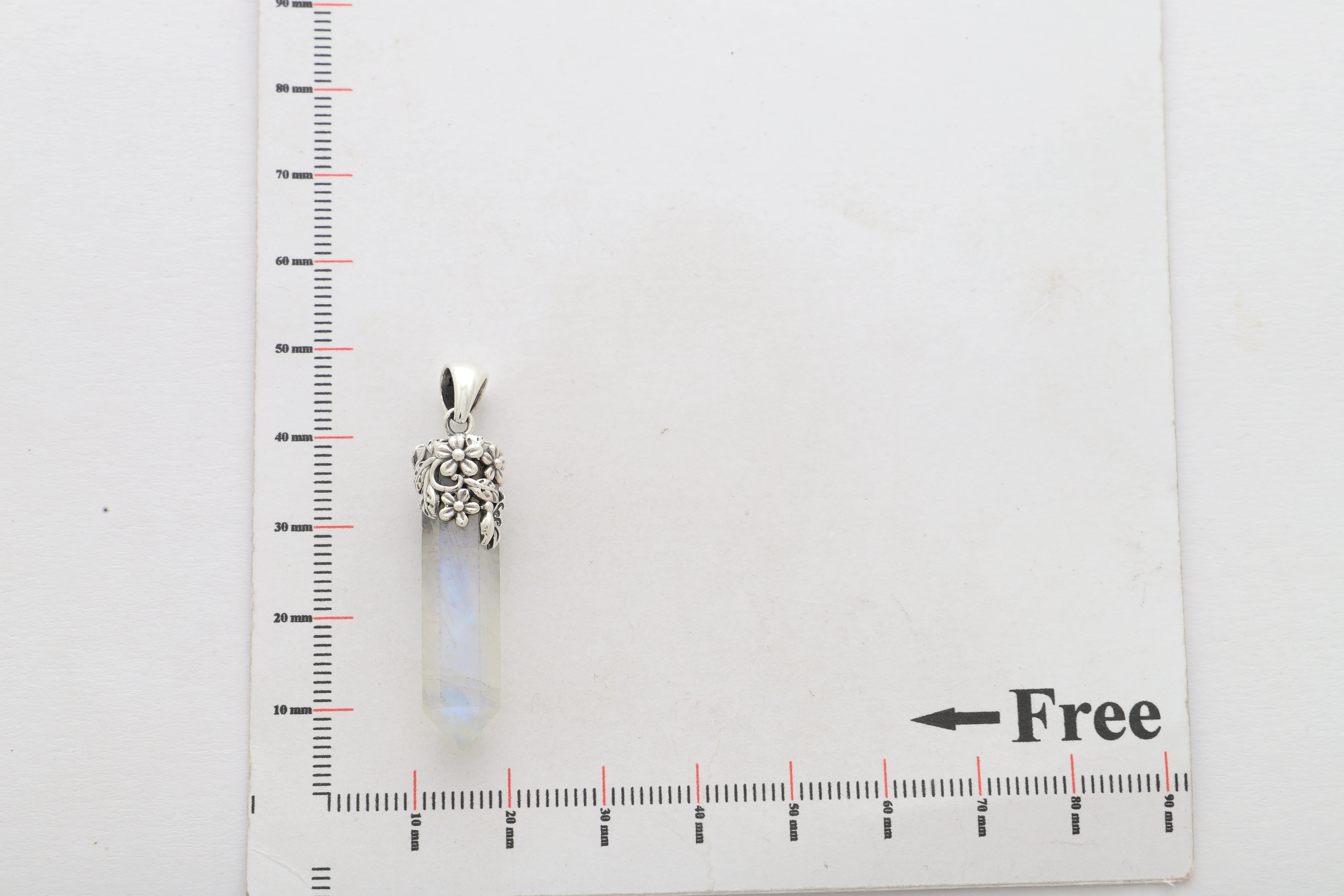 rainbow moonstone pendant