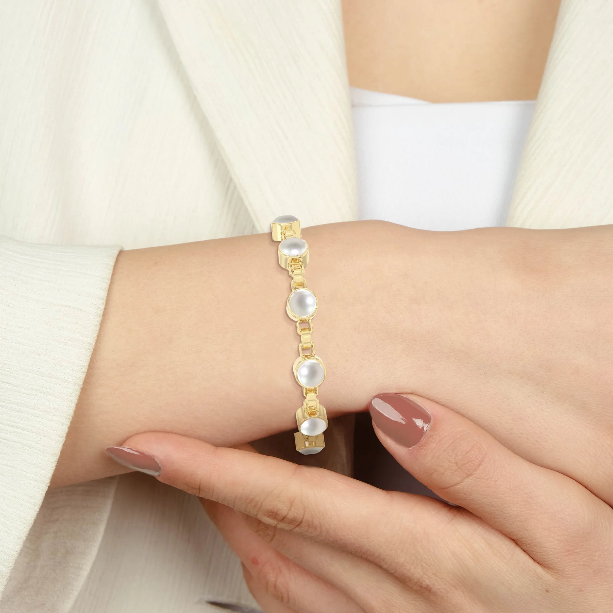 pearl chain bracelet