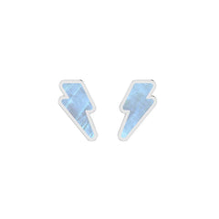 rainbow moonstone slice earrings