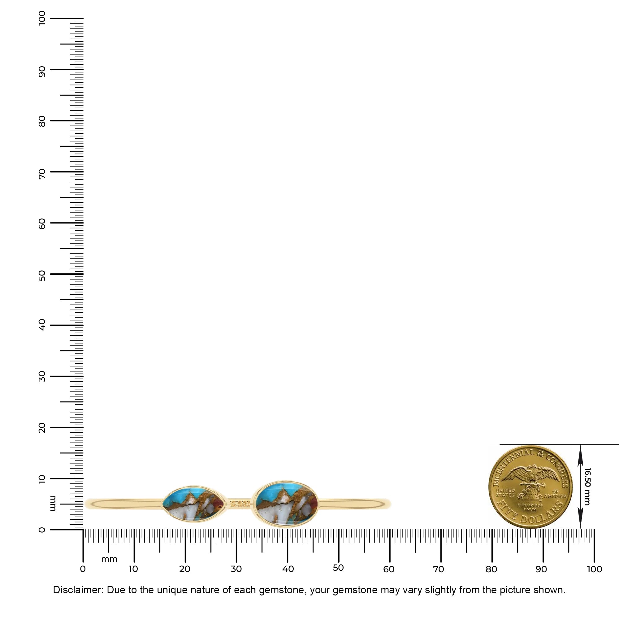 spiny oyster turquoise cab bracelet