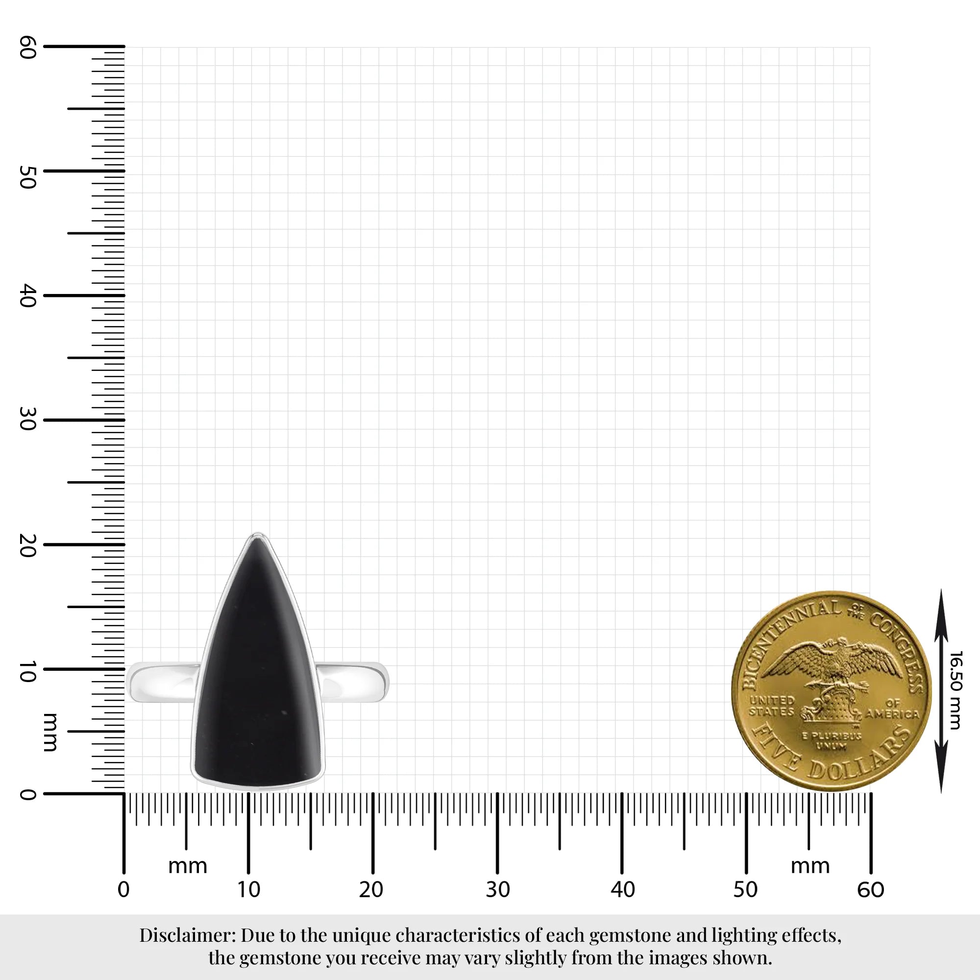 shungite bezel-set ring