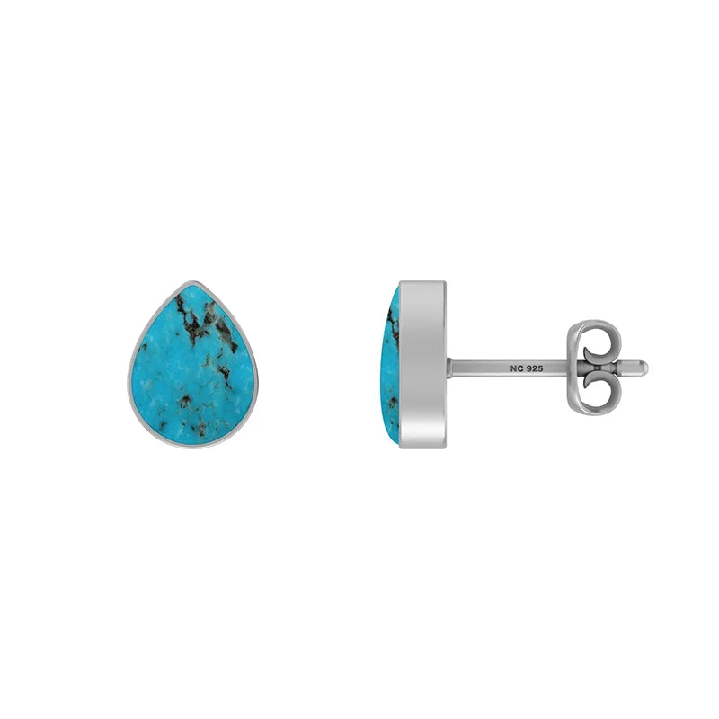 turquoise cab earrings