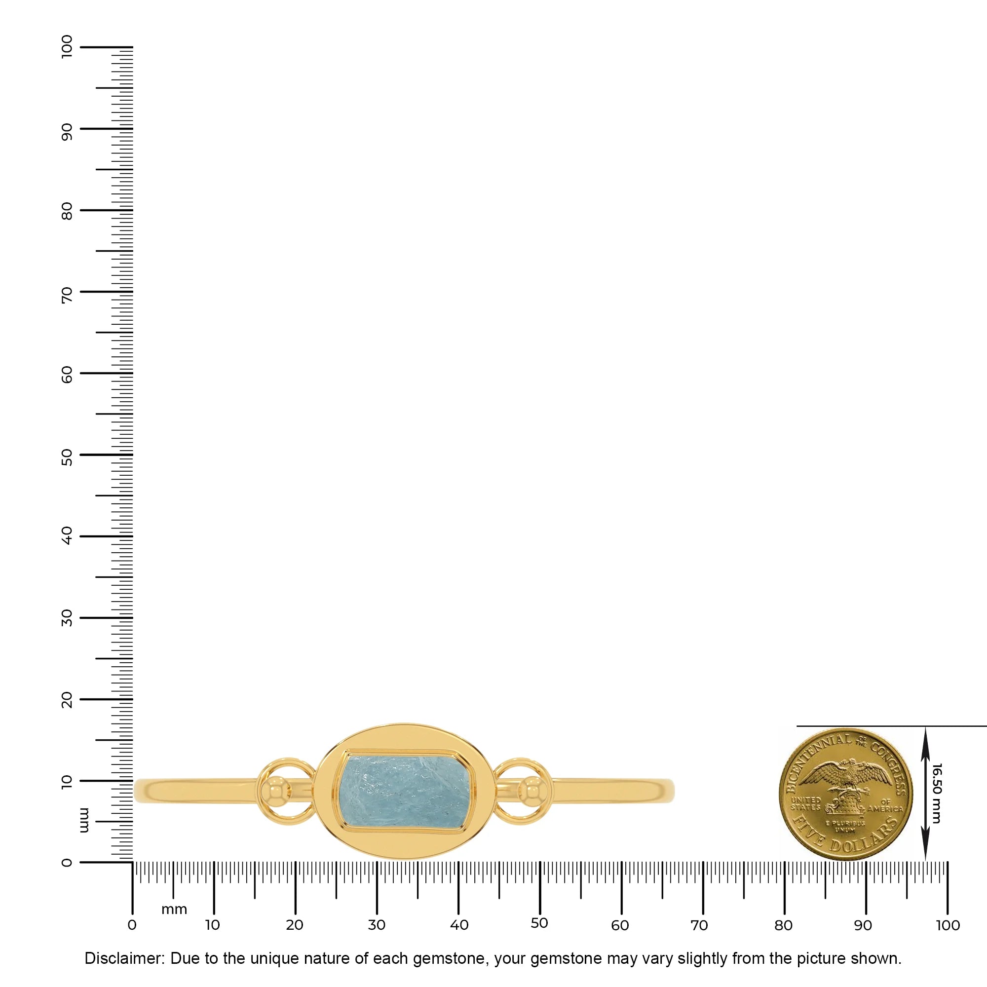 aquamarine rough bracelet