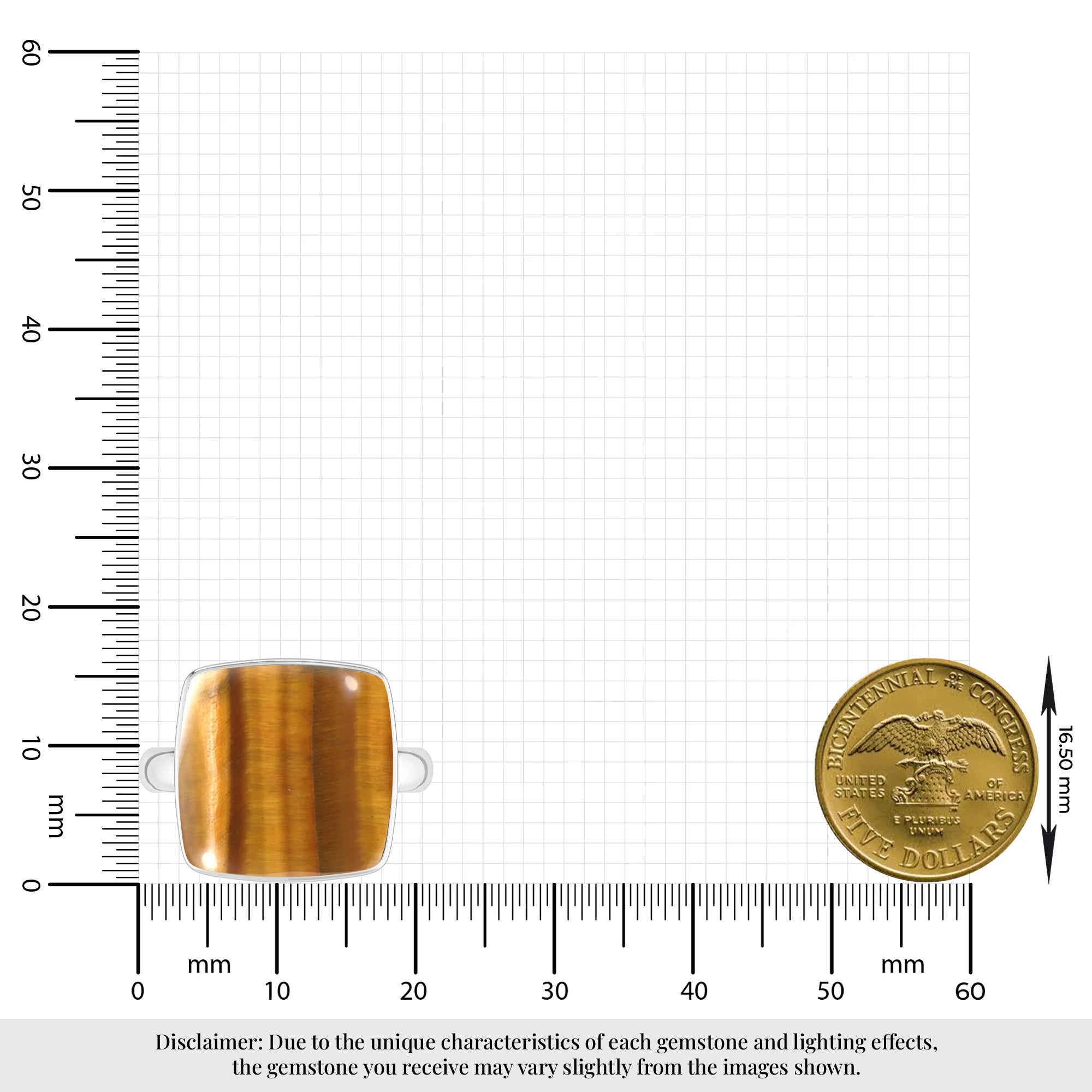 tiger-eye bezel-set ring