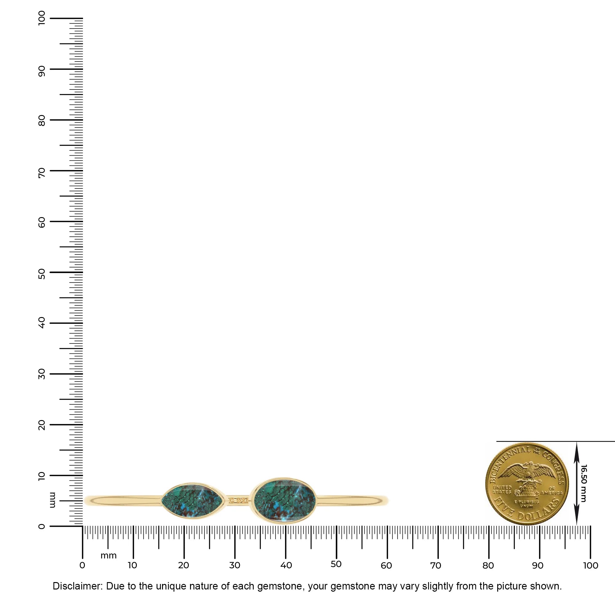 chrysocolla cab bracelet