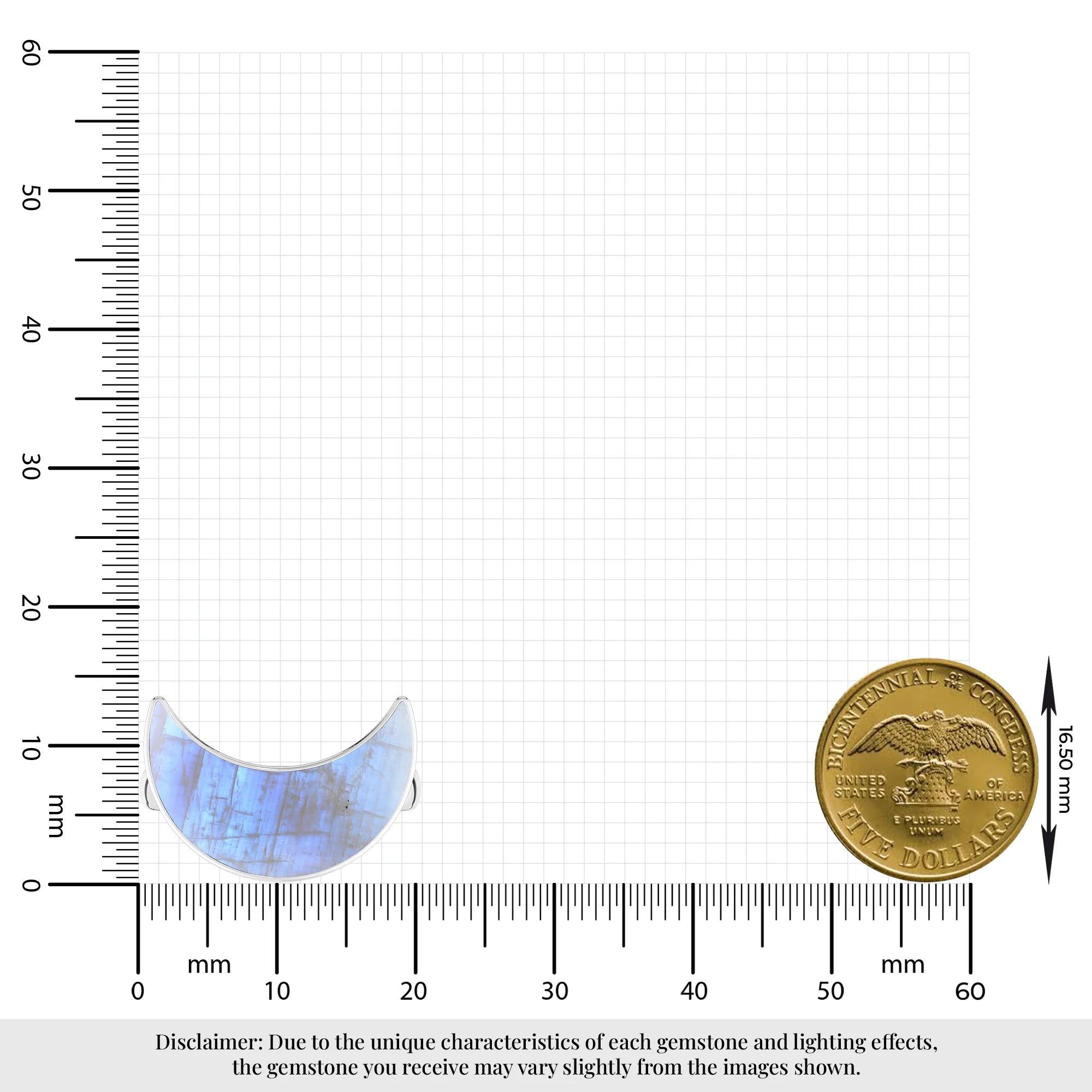 rainbow moonstone bezel-set ring