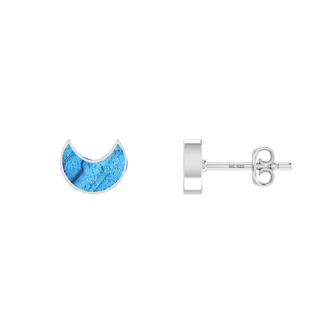 labradorite slice earrings