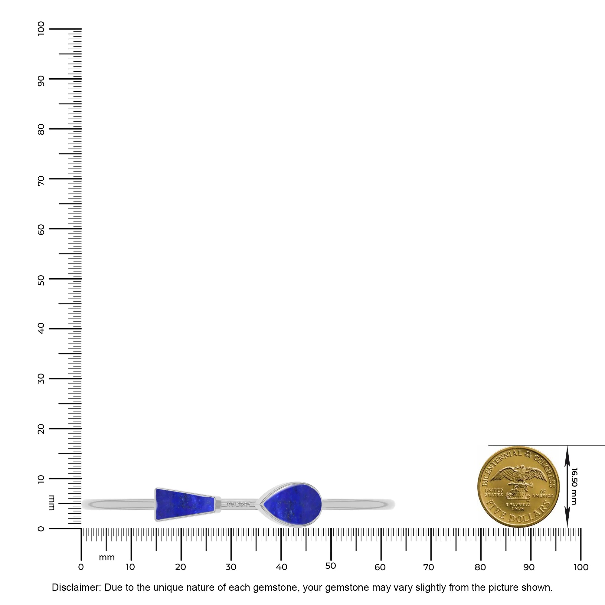 lapis lazuli cab bracelet