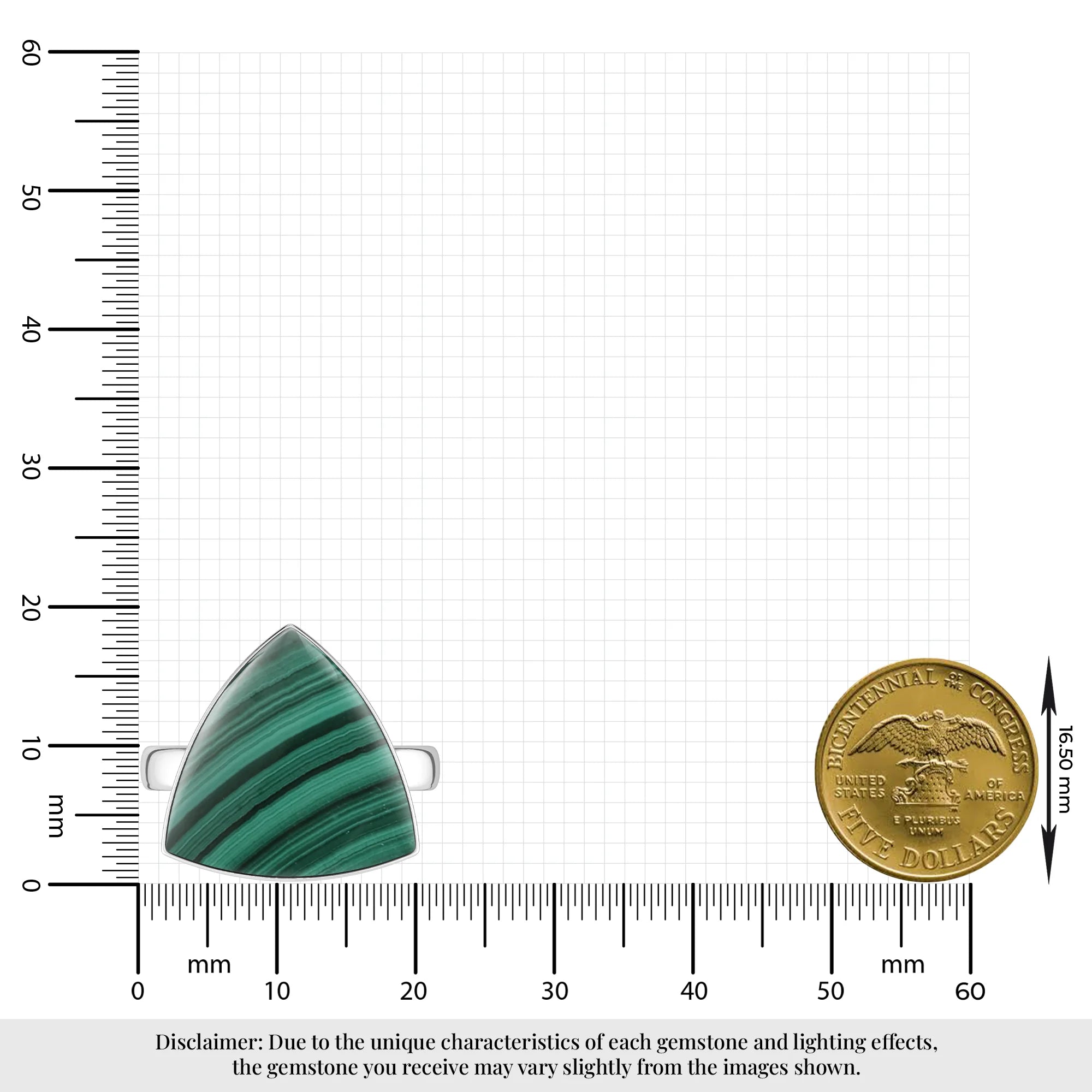 malachite bezel-set ring