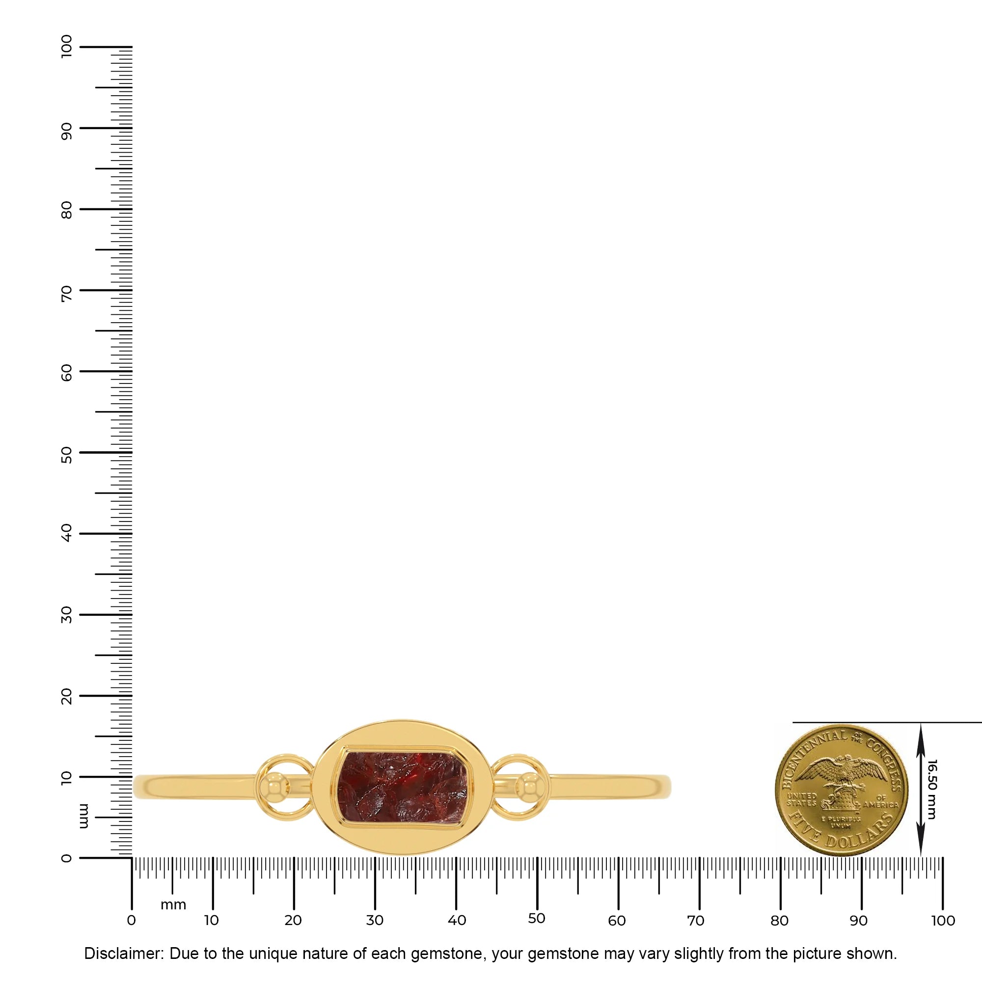 garnet rough bracelet
