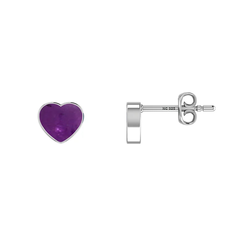amethyst slice earrings
