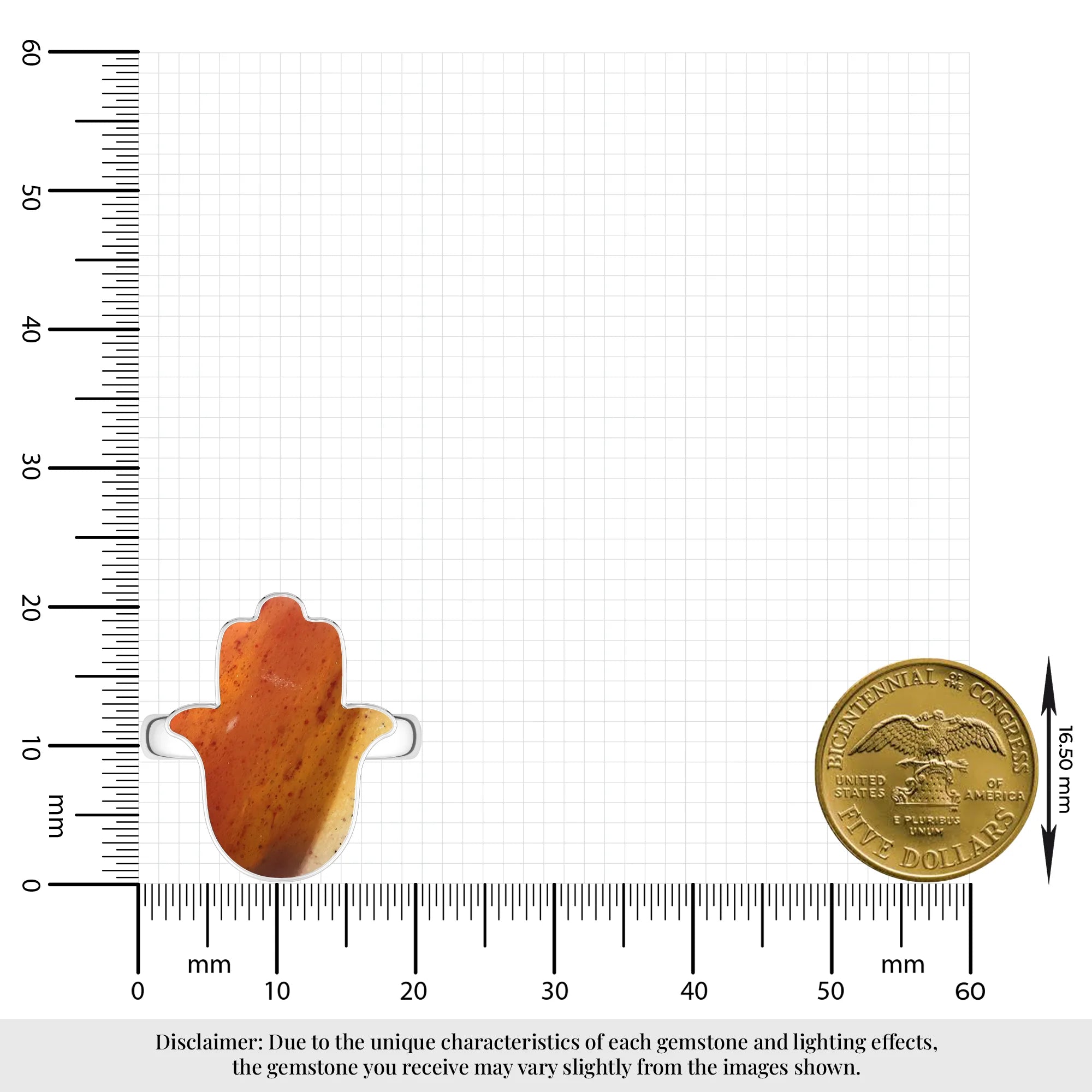 mookaite bezel-set ring