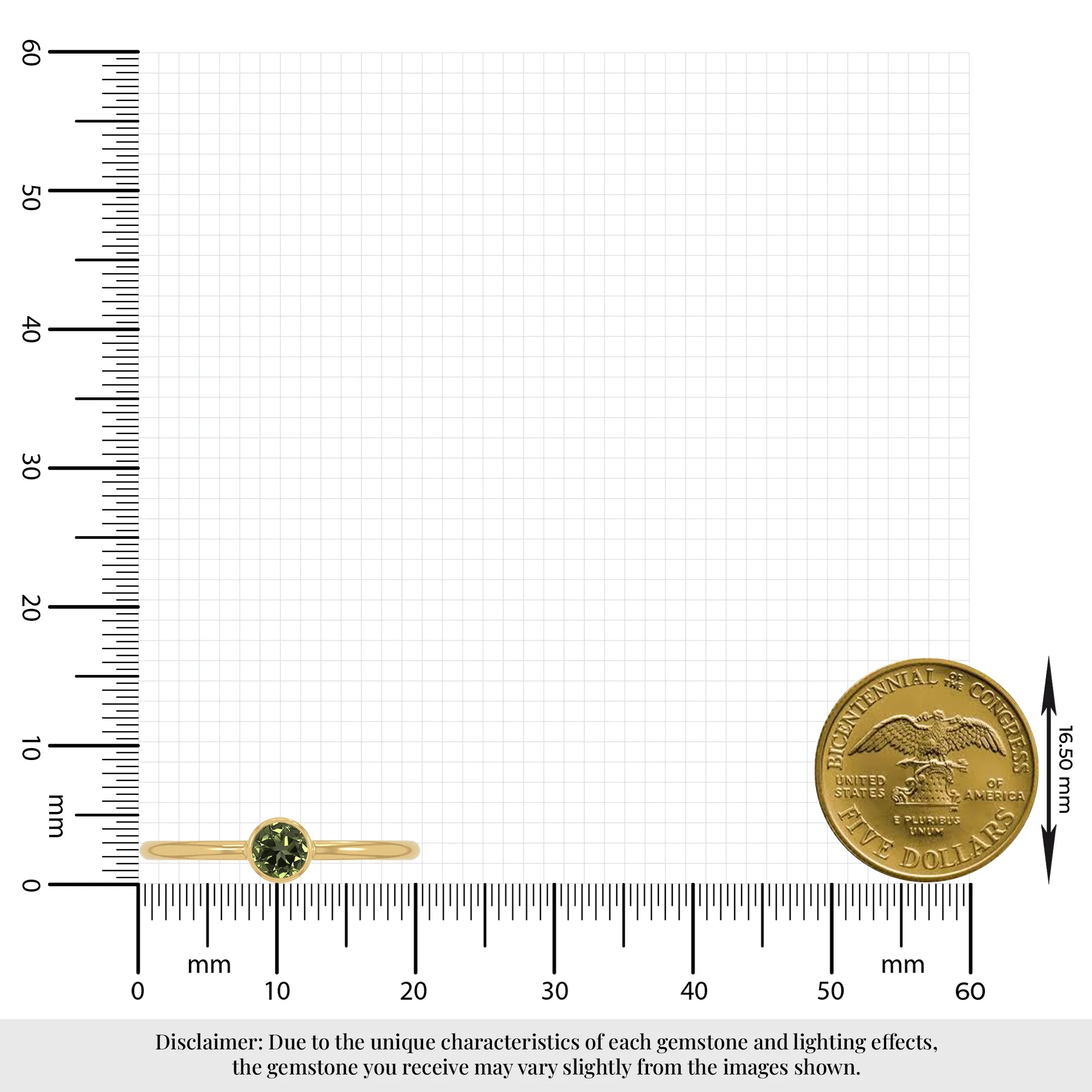 moldavite stackable bezel-set ring